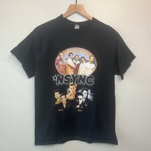 Gildan Unisex NSYNC Short Sleeve Boy Band Tee T-shirt Black Size Medium